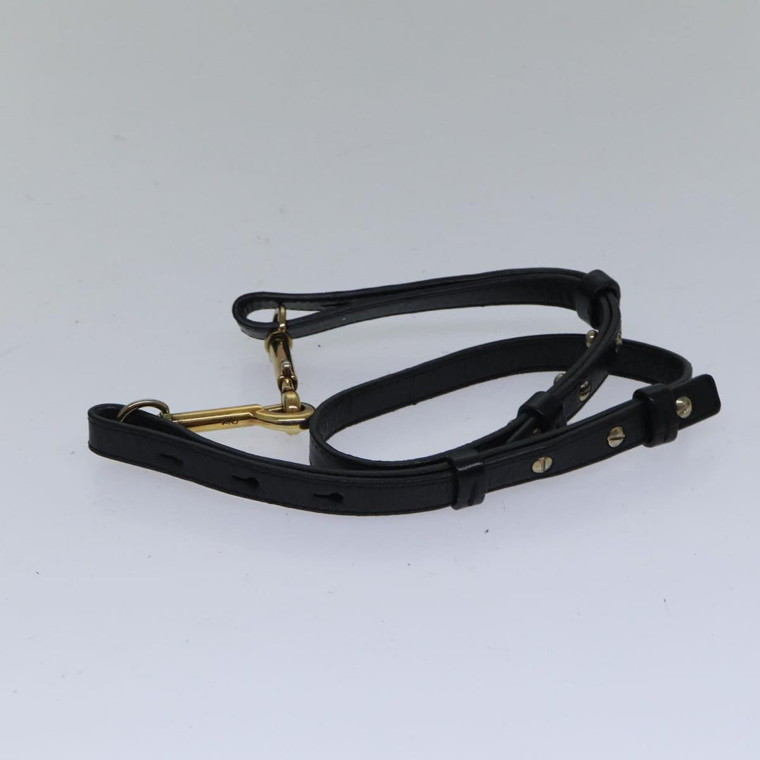 Chloe Etel Hand Bag Leather 2way Black Gold fm3754