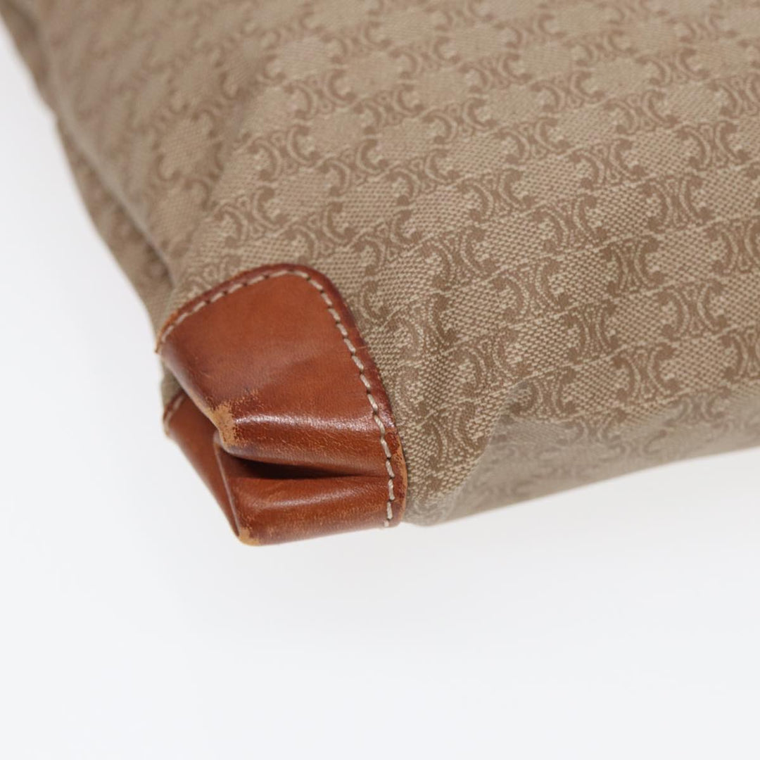 Celine Macadam Canvas Hand Bag Beige Auth fm3782
