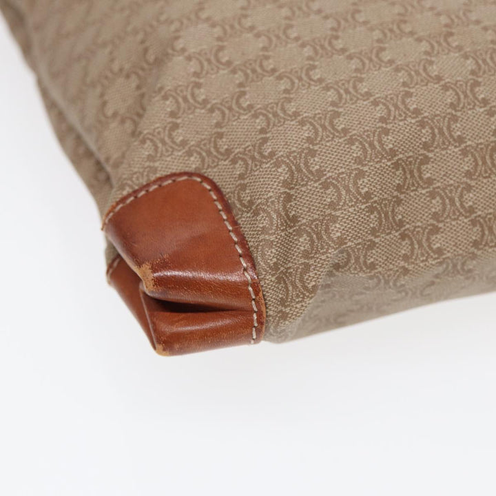 Celine Macadam Canvas Hand Bag Beige Auth fm3782