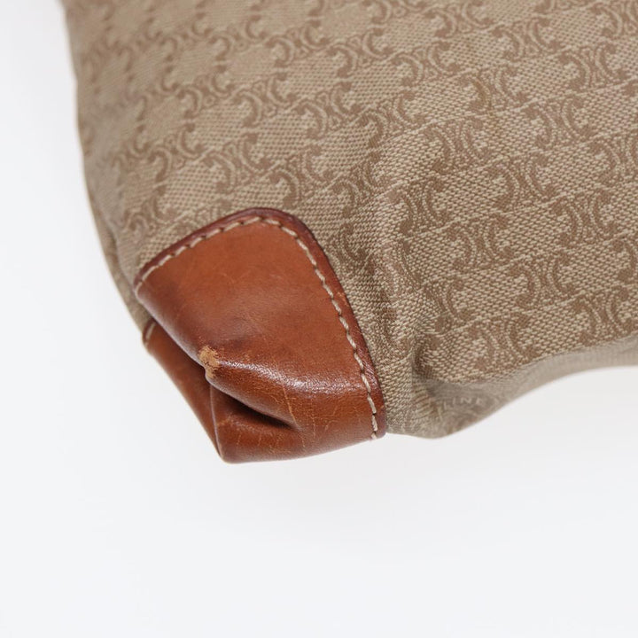 Celine Macadam Canvas Hand Bag Beige Auth fm3782