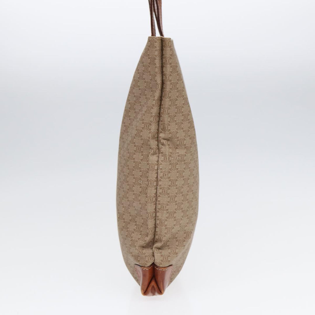 Celine Macadam Canvas Hand Bag Beige Auth fm3782