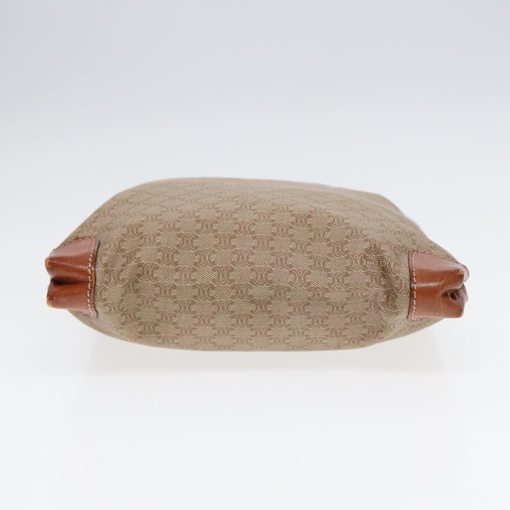 Celine Macadam Canvas Hand Bag Beige Auth fm3782