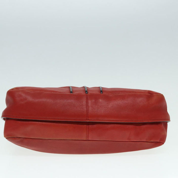 Chloe Hand Bag Leather Red Gold fm3784
