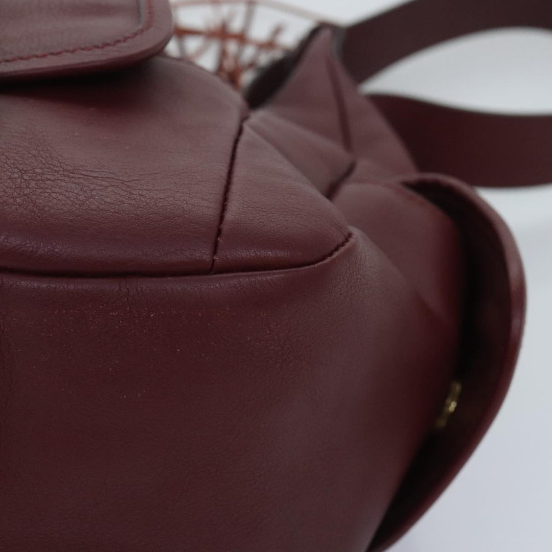 Chloe Shoulder Bag Leather Red Gold fm3808