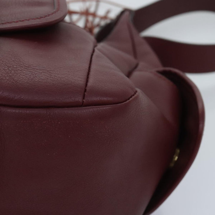 Chloe Shoulder Bag Leather Red Gold fm3808