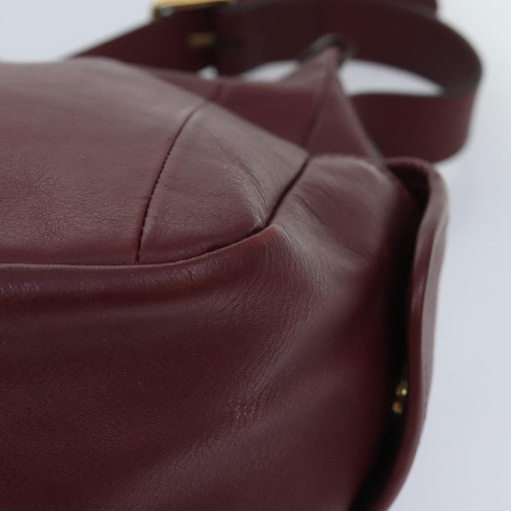 Chloe Shoulder Bag Leather Red Gold fm3808