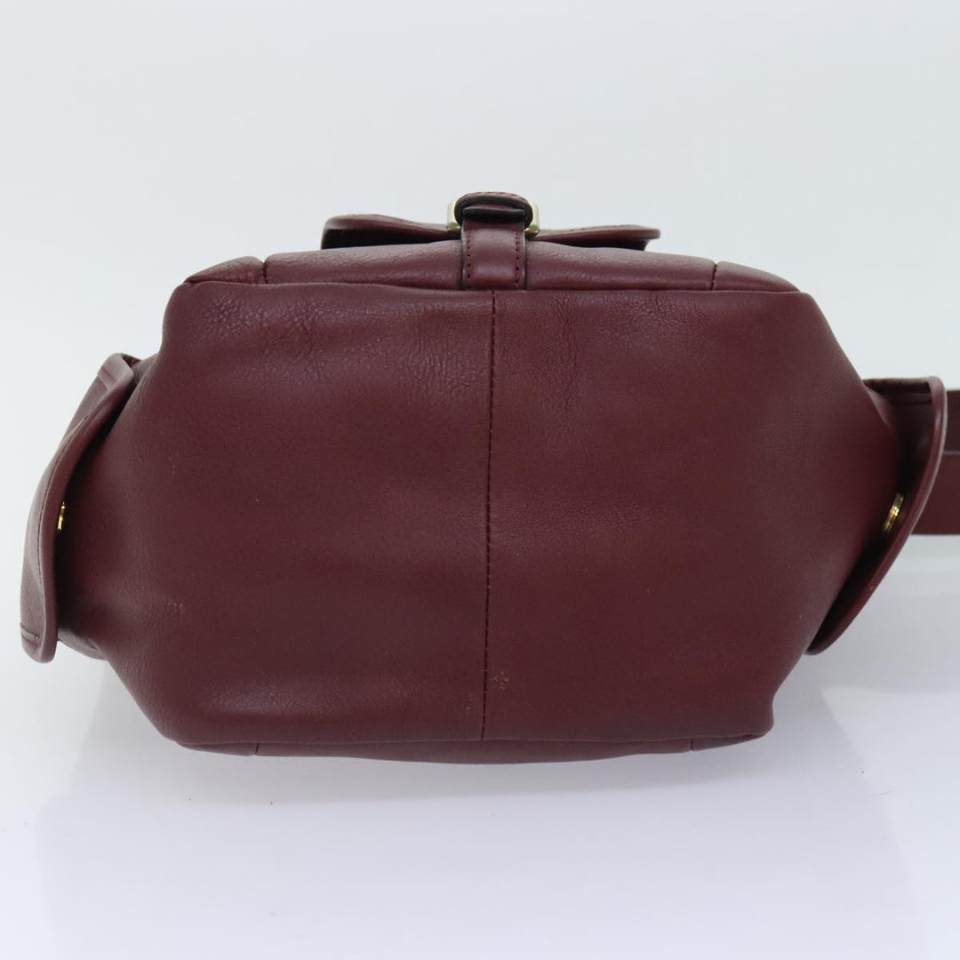 Chloe Shoulder Bag Leather Red Gold fm3808