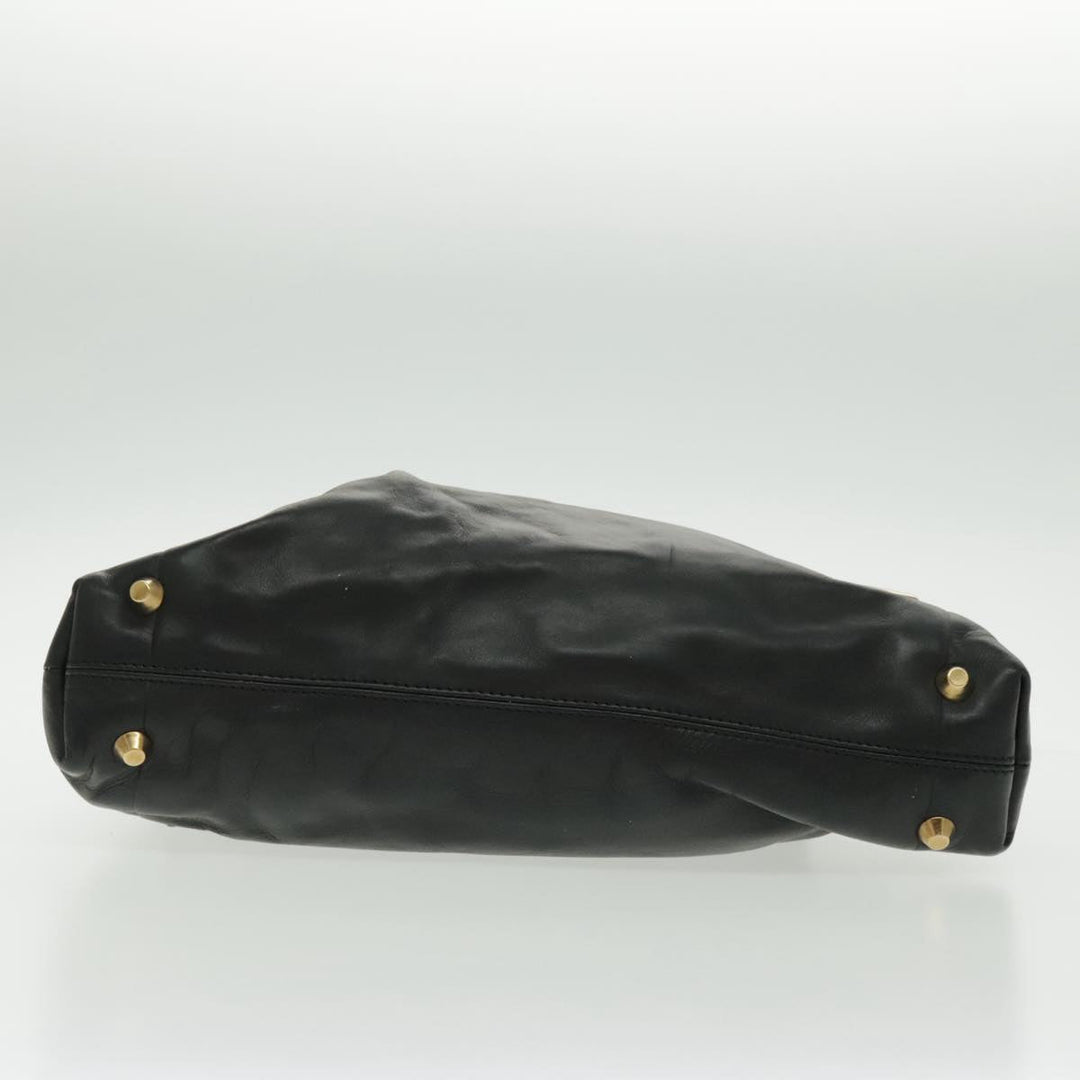 Chloe Victoria Hand Bag Leather 2way Black fm3978