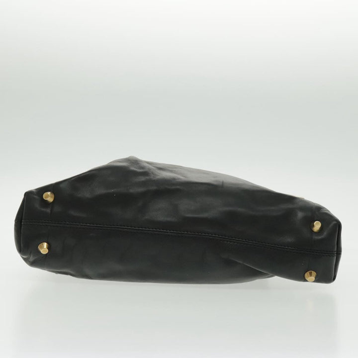 Chloe Victoria Hand Bag Leather 2way Black fm3978