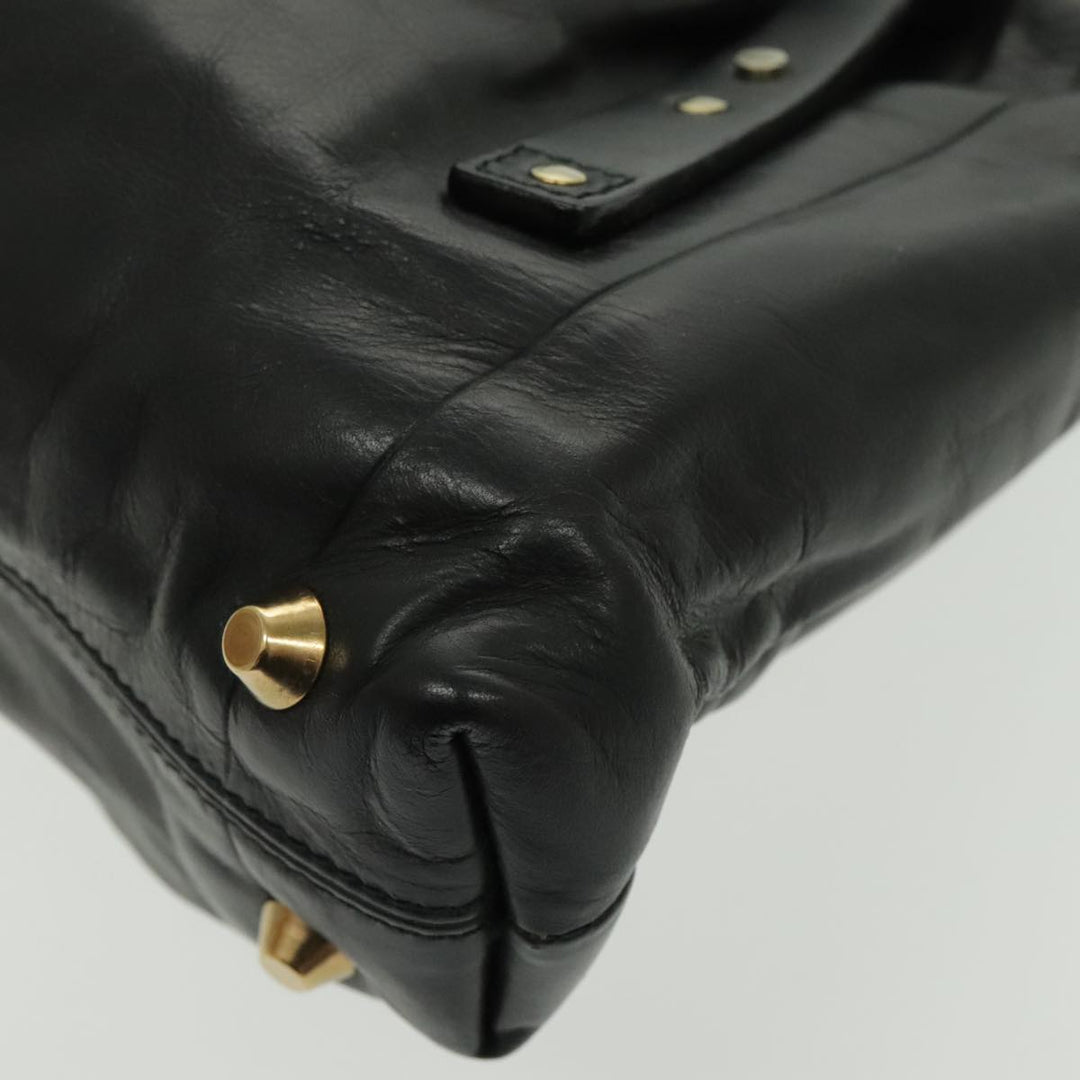 Chloe Victoria Hand Bag Leather 2way Black fm3978