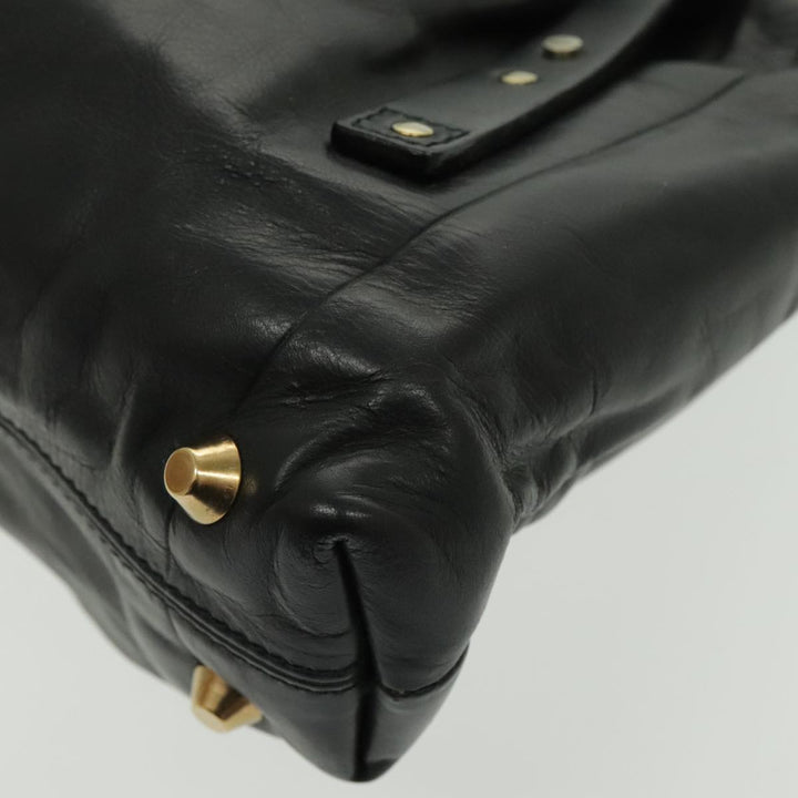 Chloe Victoria Hand Bag Leather 2way Black fm3978