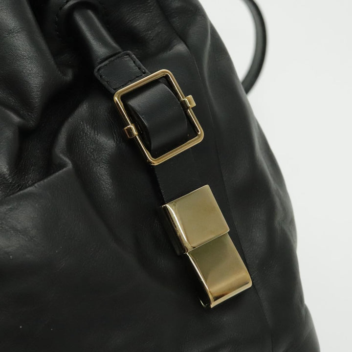 Chloe Victoria Hand Bag Leather 2way Black fm3978