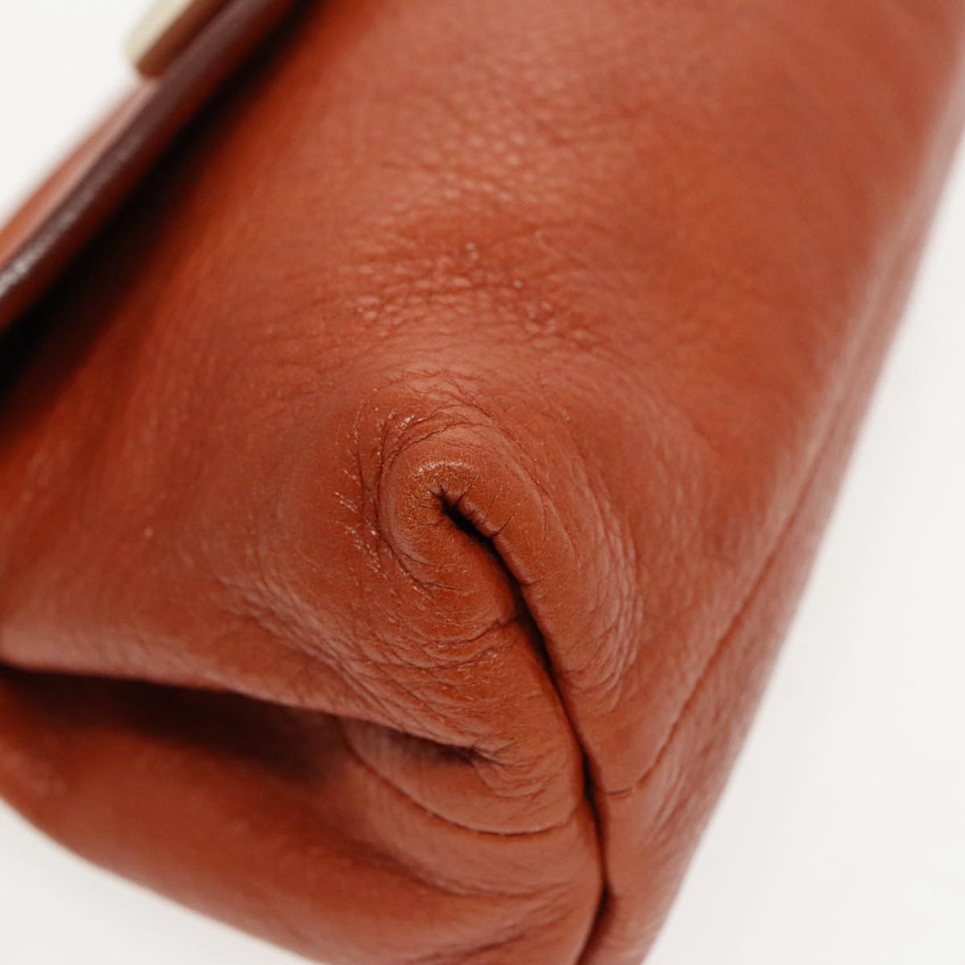 Chloe Lily Hand Bag Leather 2way Brown fm3985