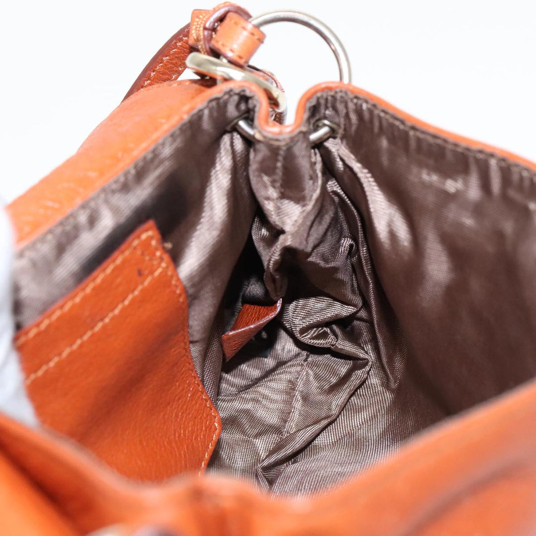Chloe Lily Hand Bag Leather 2way Brown fm3985