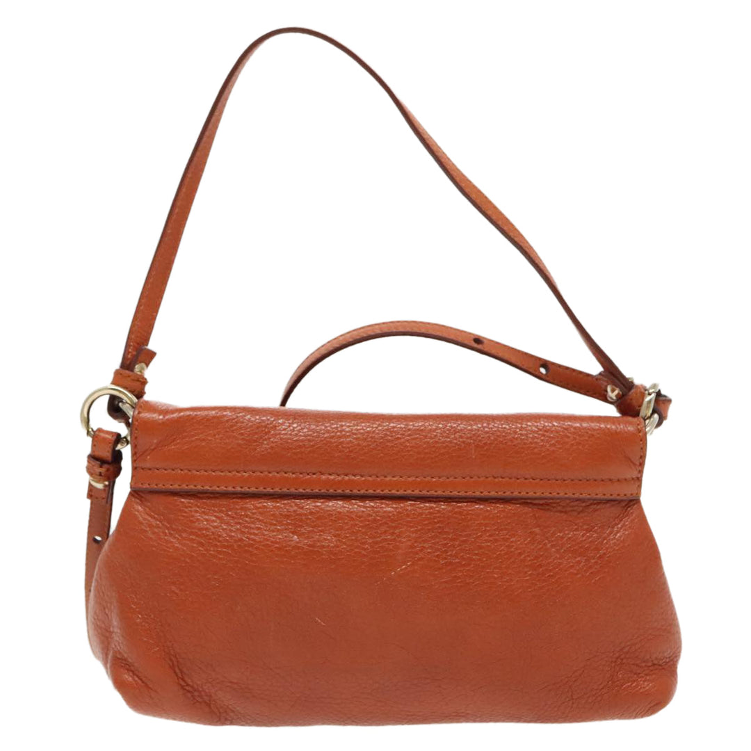 Chloe Lily Hand Bag Leather 2way Brown fm3985