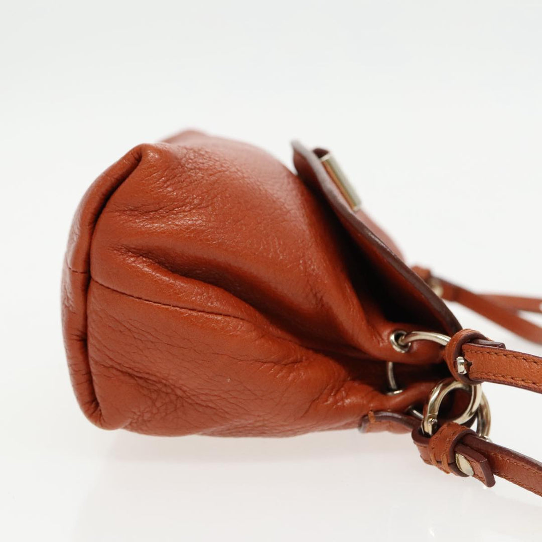 Chloe Lily Hand Bag Leather 2way Brown fm3985