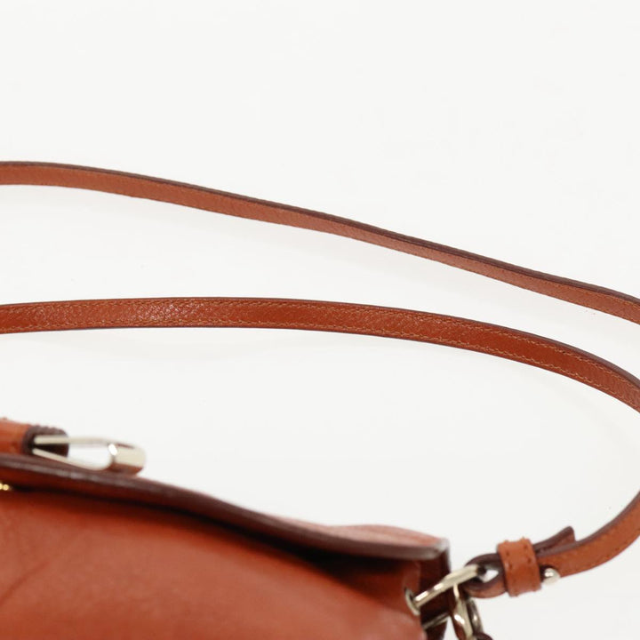 Chloe Lily Hand Bag Leather 2way Brown fm3985