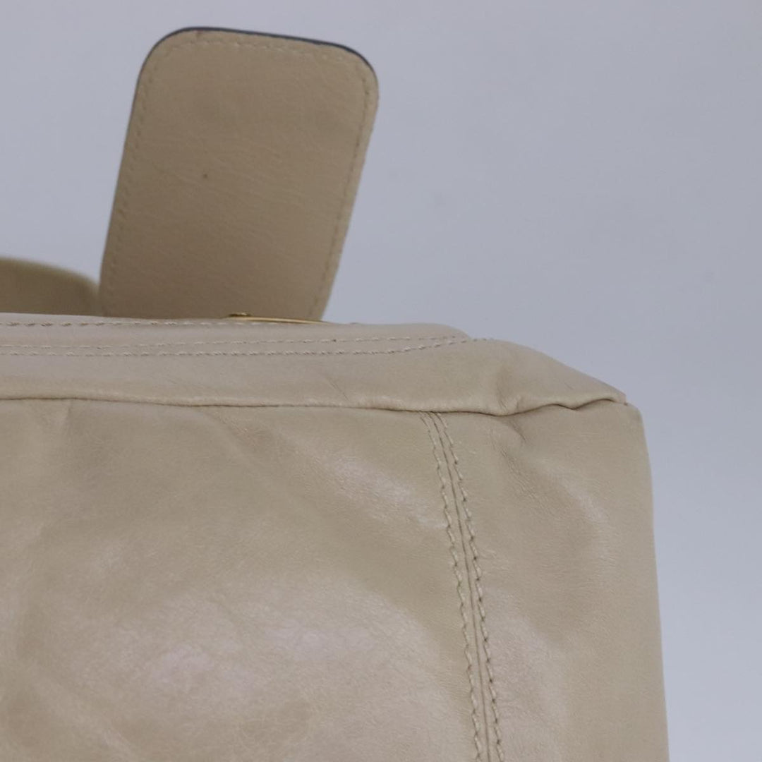 Chloe Hand Bag Leather Beige fm4270
