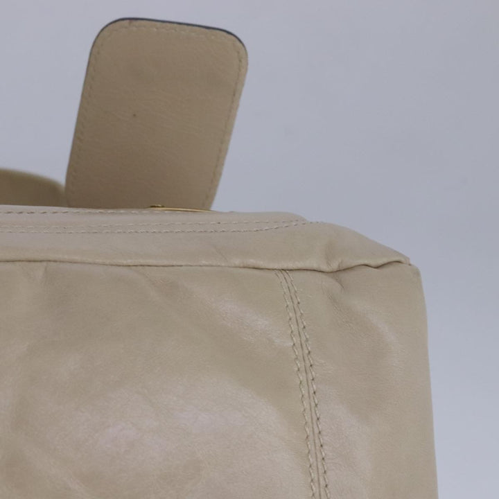 Chloe Hand Bag Leather Beige fm4270
