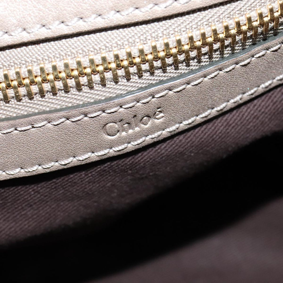 Chloe Hand Bag Leather Beige fm4270