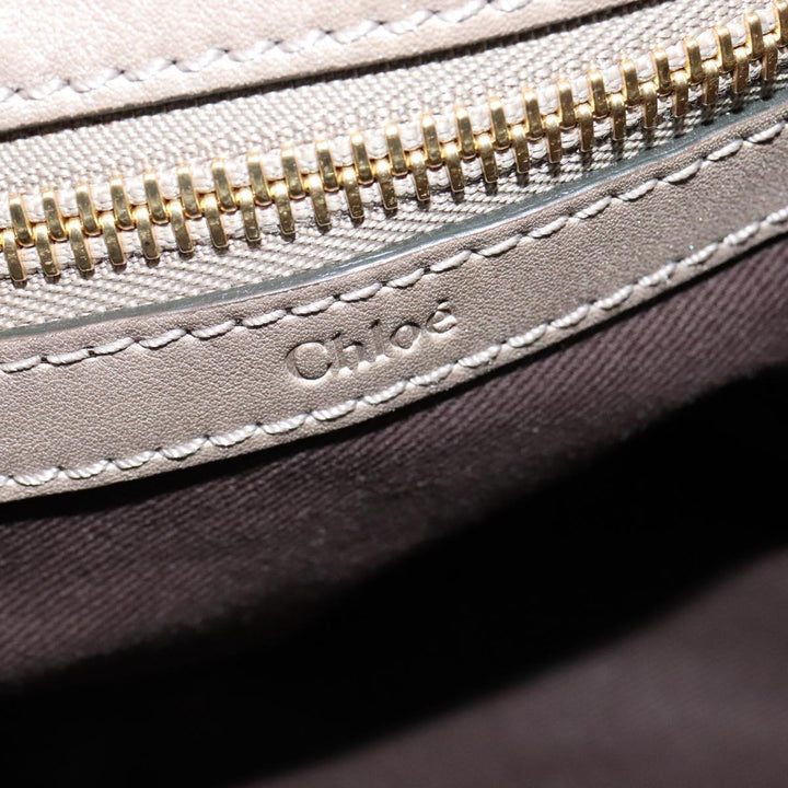 Chloe Hand Bag Leather Beige fm4270