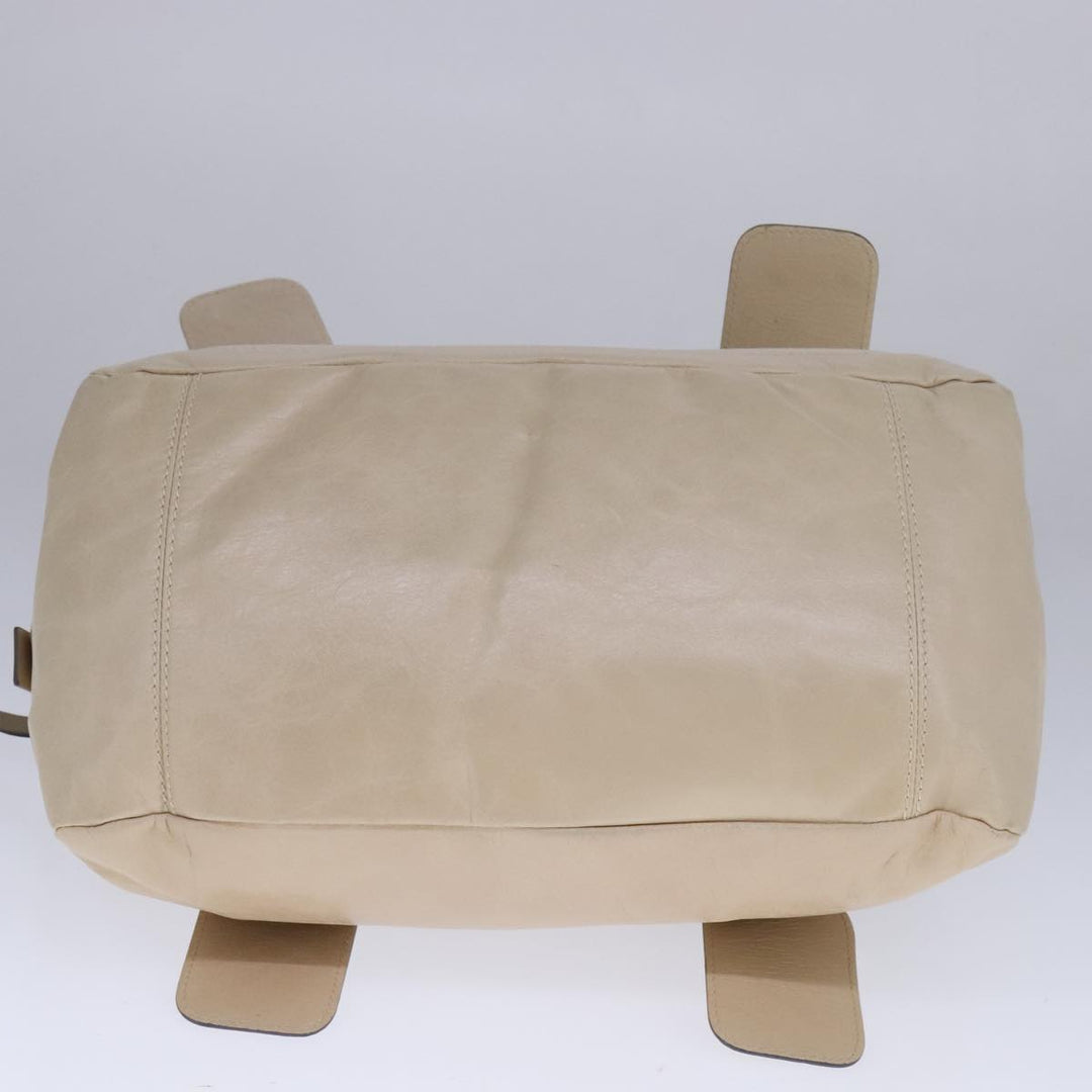 Chloe Hand Bag Leather Beige fm4270