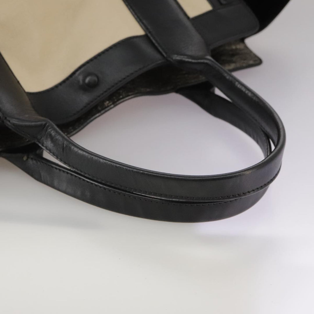 Chloe Anson Hand Bag Leather White Black fm4271