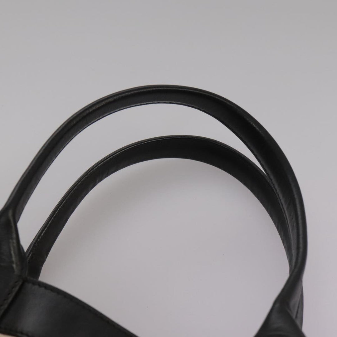 Chloe Anson Hand Bag Leather White Black fm4271