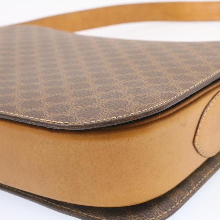 Celine Horse Carriage Macadam Canvas Shoulder Bag Brown  fm673