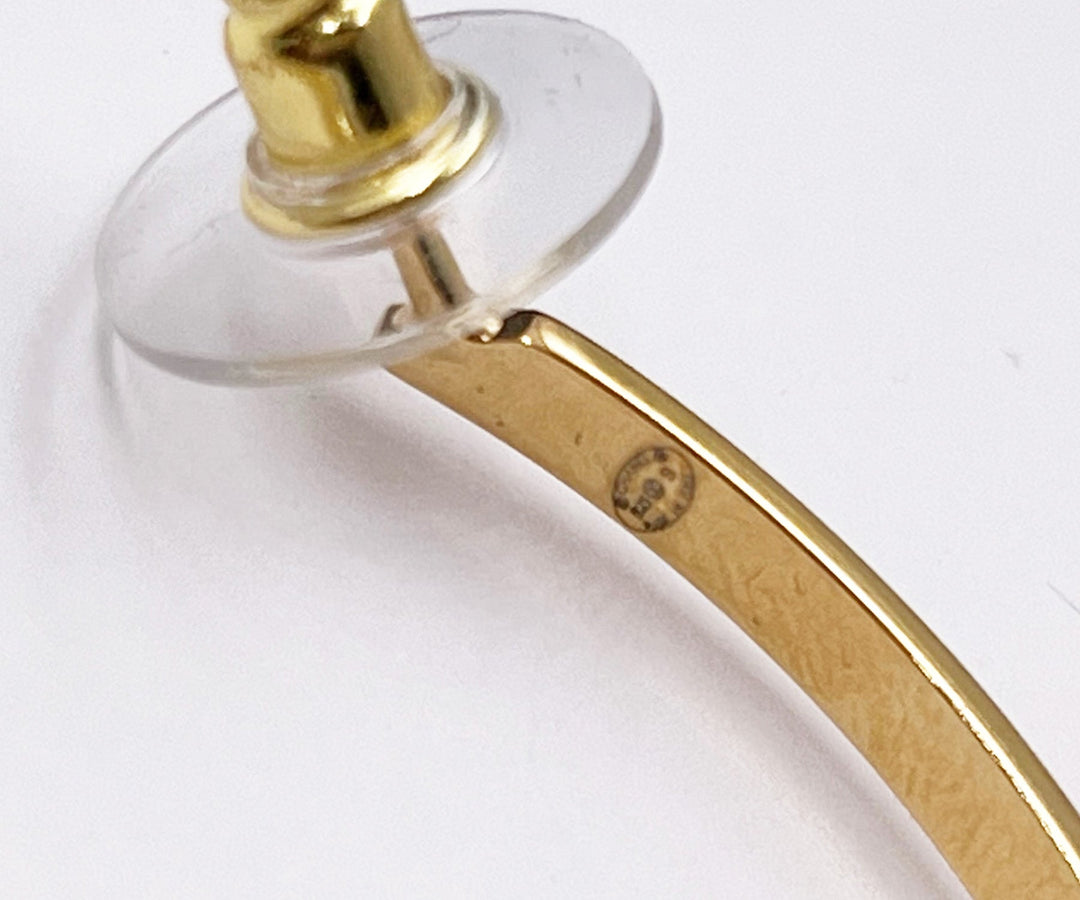 Chanel Brand New Gold CC Transparent Large Hoop Earrings