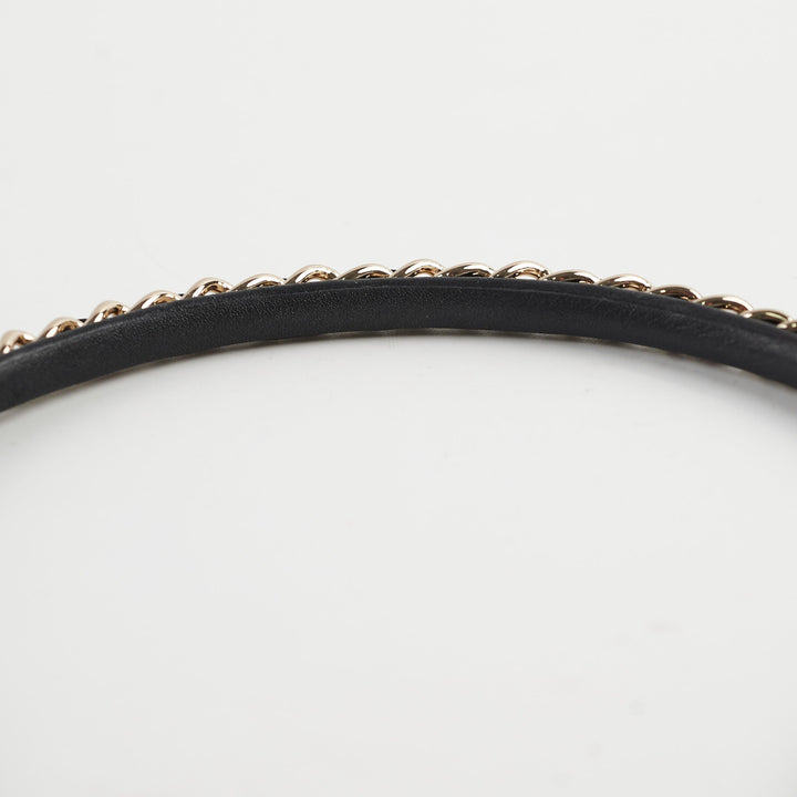 Top Quality Chanel Black Chain CC Logo Headband