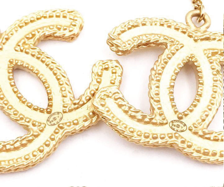 Top Quality Chanel Classic Gold CC Dangle Piercing Earrings