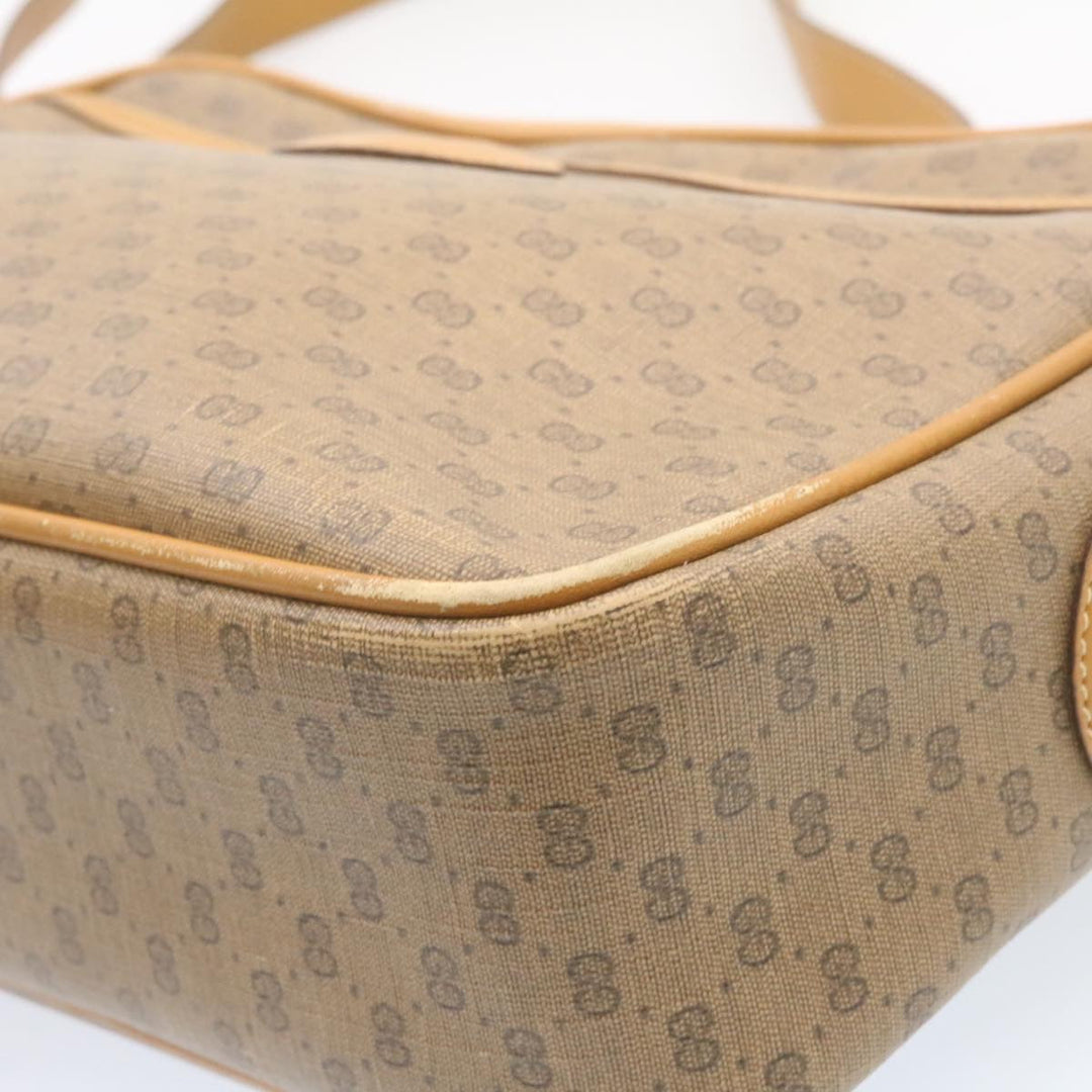 GUCCI Micro GG Canvas Cross body Shoulder Bag PVC Leather Beige  am1195g