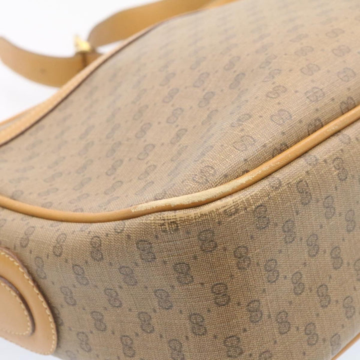 GUCCI Micro GG Canvas Cross body Shoulder Bag PVC Leather Beige  am1195g