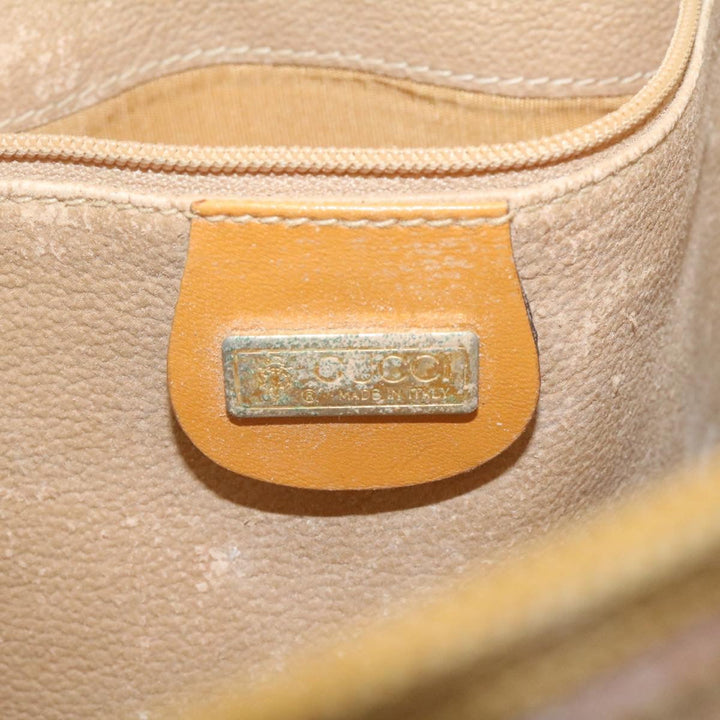 GUCCI Micro GG Canvas Cross body Shoulder Bag PVC Leather Beige  am1195g
