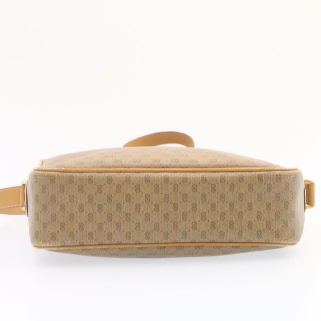 GUCCI Micro GG Canvas Cross body Shoulder Bag PVC Leather Beige  am1195g