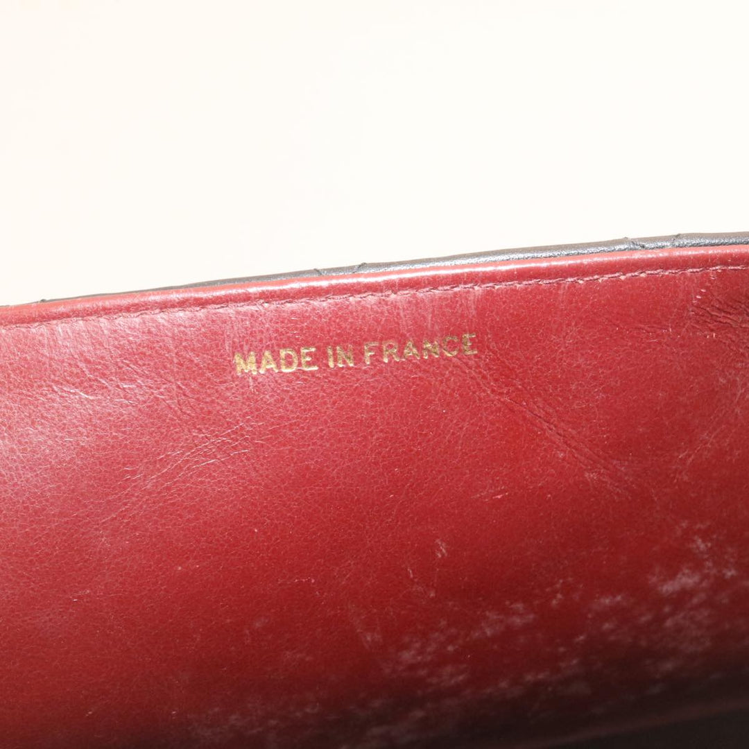 Chanel Big Matelasse New Chain Shoulder Bag Lamb Skin Black Gold Auth am1276gA