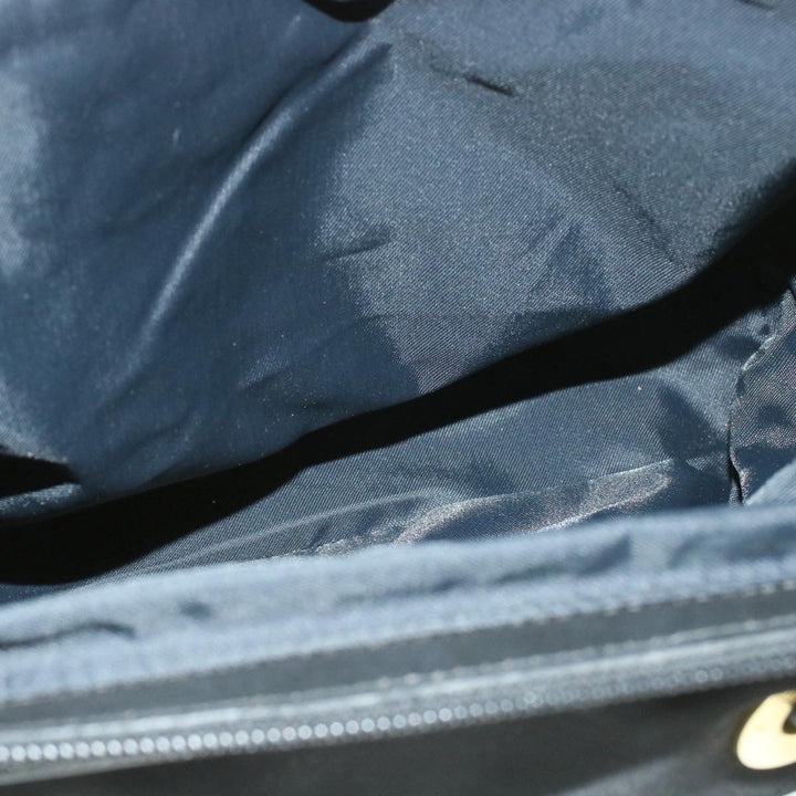 Celine Nylon Tote Bag Black Auth am173g