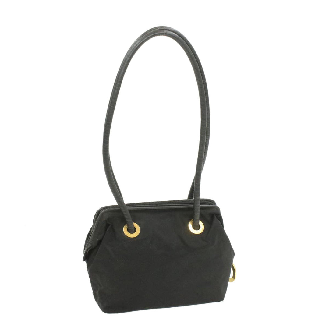 Celine Nylon Tote Bag Black Auth am173g