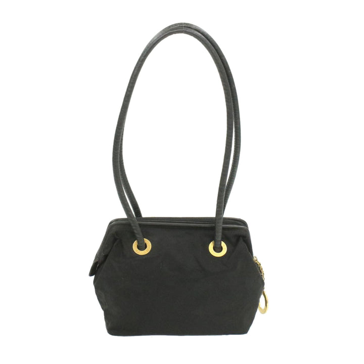 Celine Nylon Tote Bag Black Auth am173g