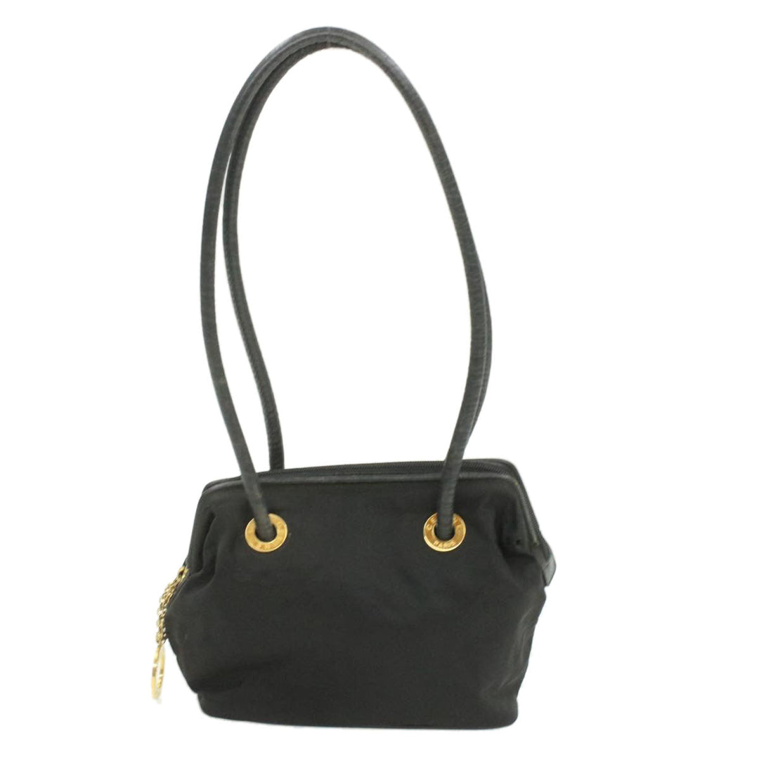 Celine Nylon Tote Bag Black Auth am173g