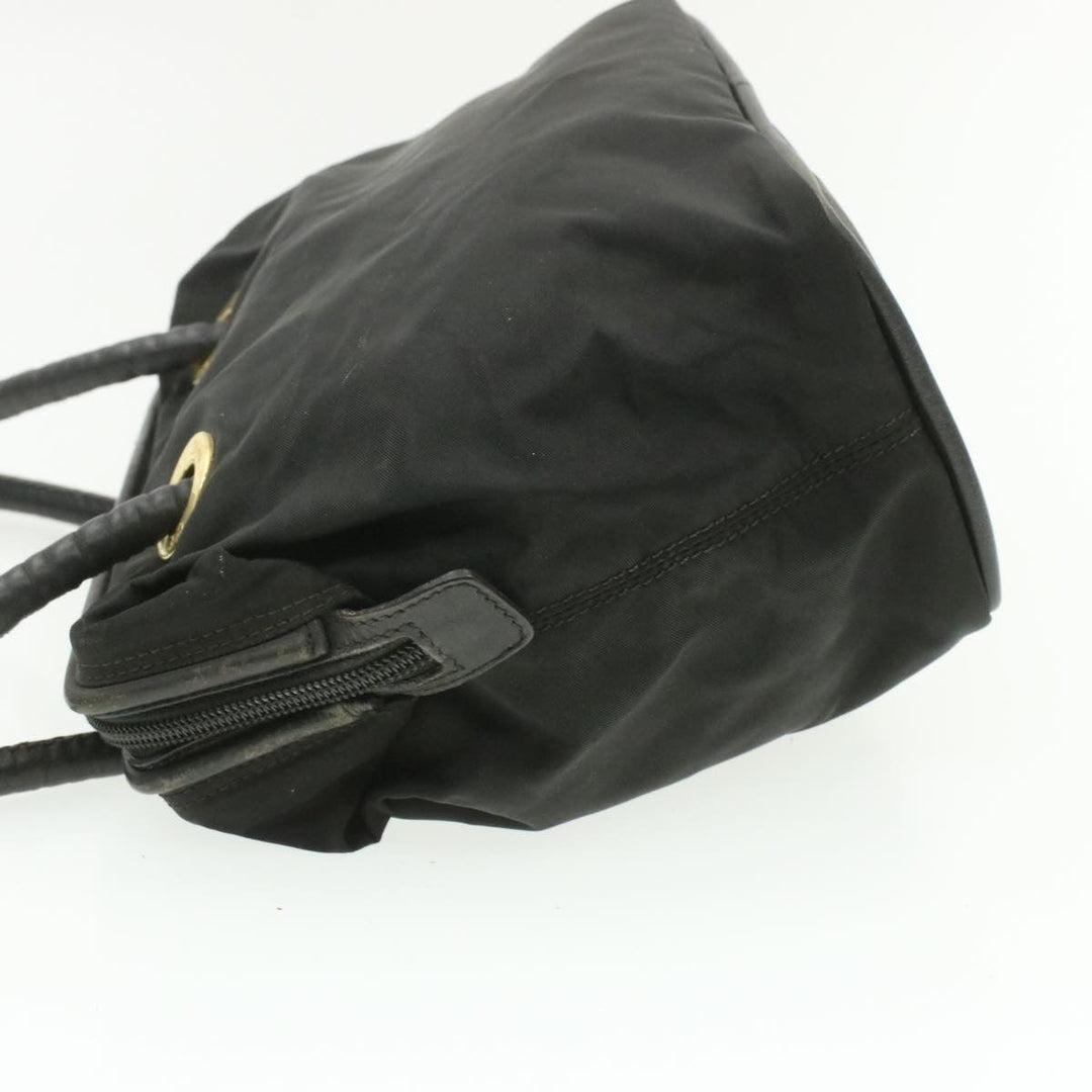 Celine Nylon Tote Bag Black Auth am173g