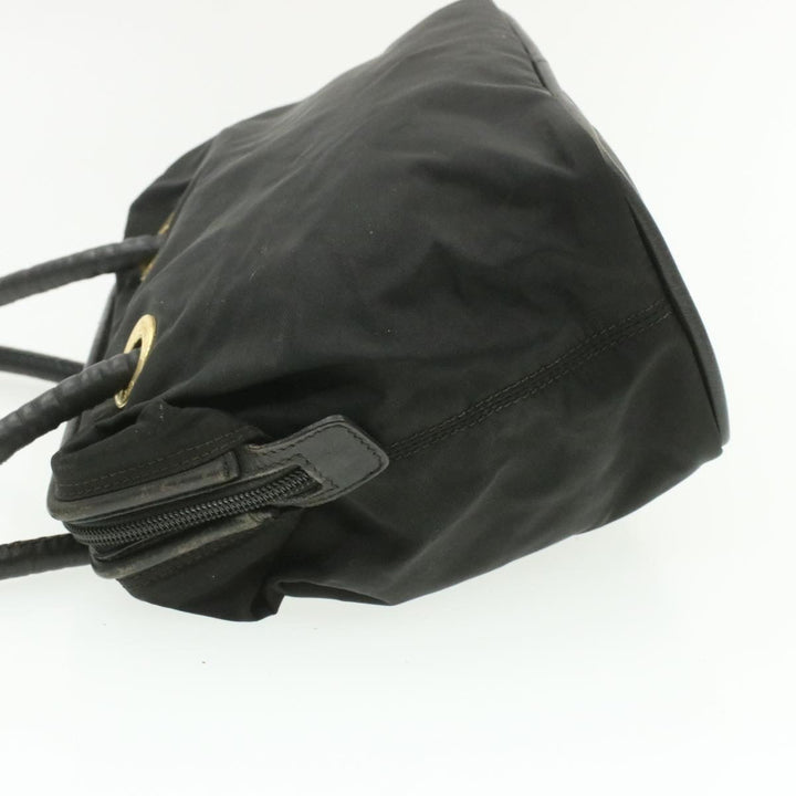 Celine Nylon Tote Bag Black Auth am173g
