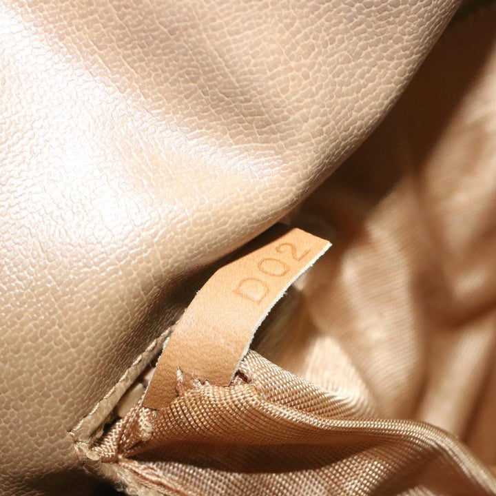 Celine C Macadam Horse Carriage Hand Bag PVC Leather Beige Auth am177g