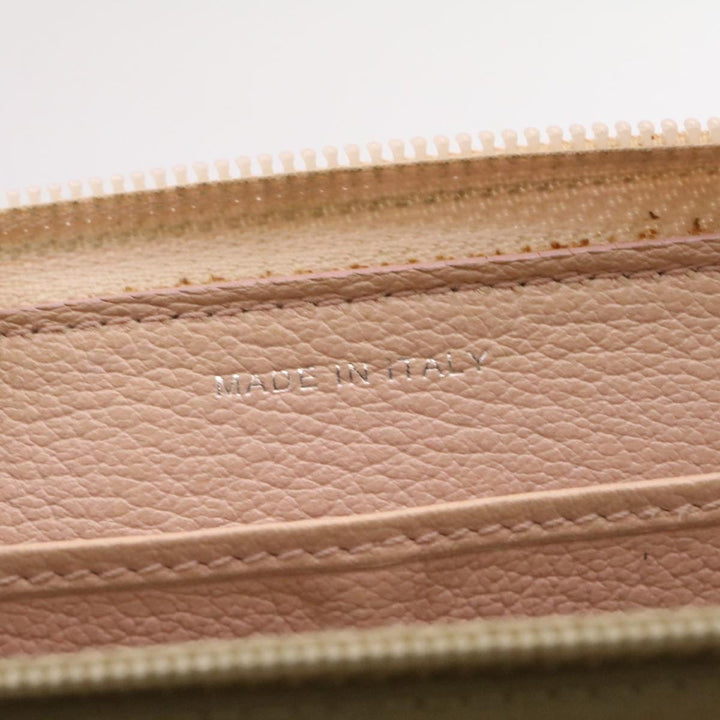 Chanel Camelia Zip Around Wallet Leather Pink CC Auth am1797g