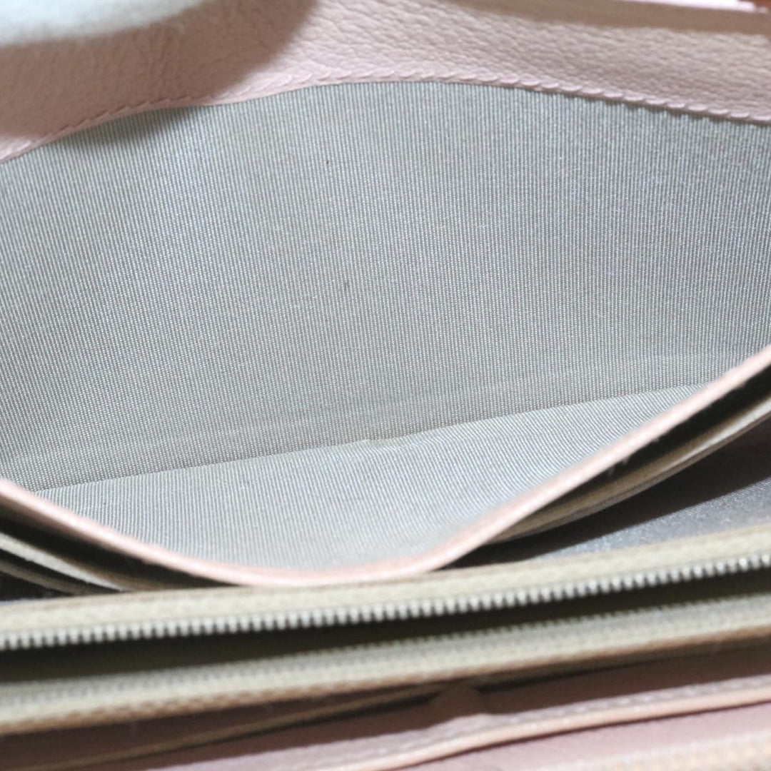 Chanel Camelia Zip Around Wallet Leather Pink CC Auth am1797g