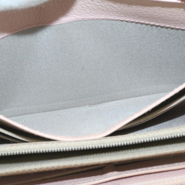 Chanel Camelia Zip Around Wallet Leather Pink CC Auth am1797g