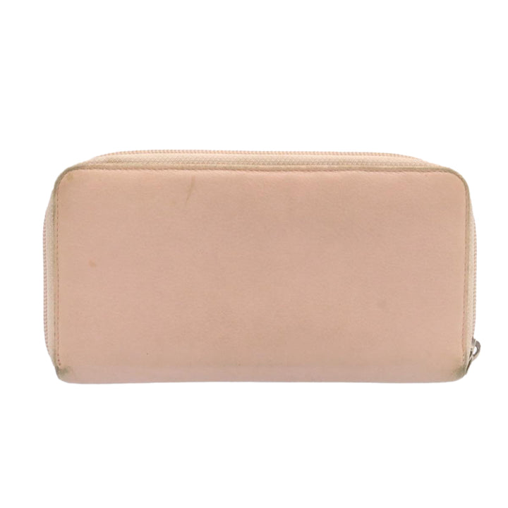 Chanel Camelia Zip Around Wallet Leather Pink CC Auth am1797g