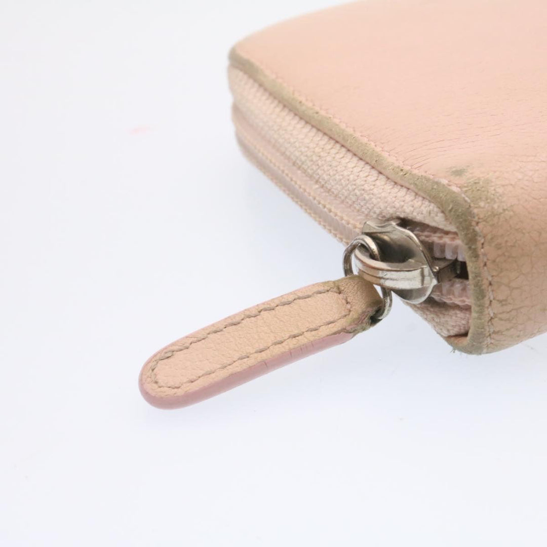 Chanel Camelia Zip Around Wallet Leather Pink CC Auth am1797g