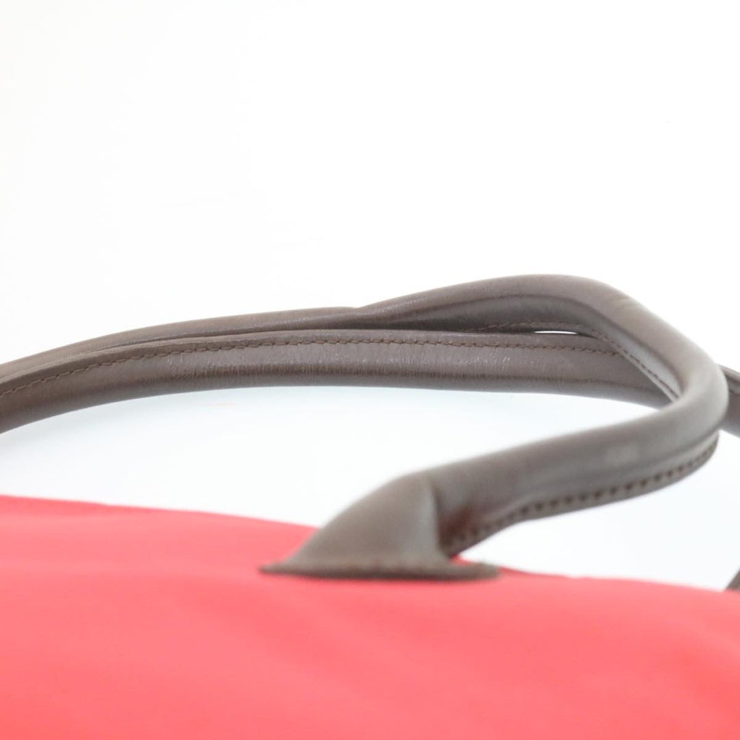 Burberry Shoulder Bag Nylon Leather 2Set Red Black Auth am1868g